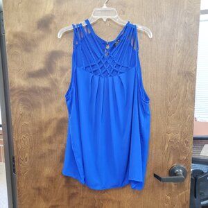 Georgette Strappy Neck Flowy Tank Top